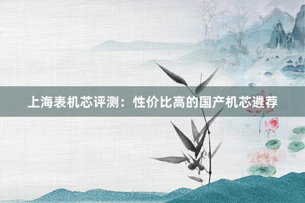 上海表机芯评测：性价比高的国产机芯遴荐